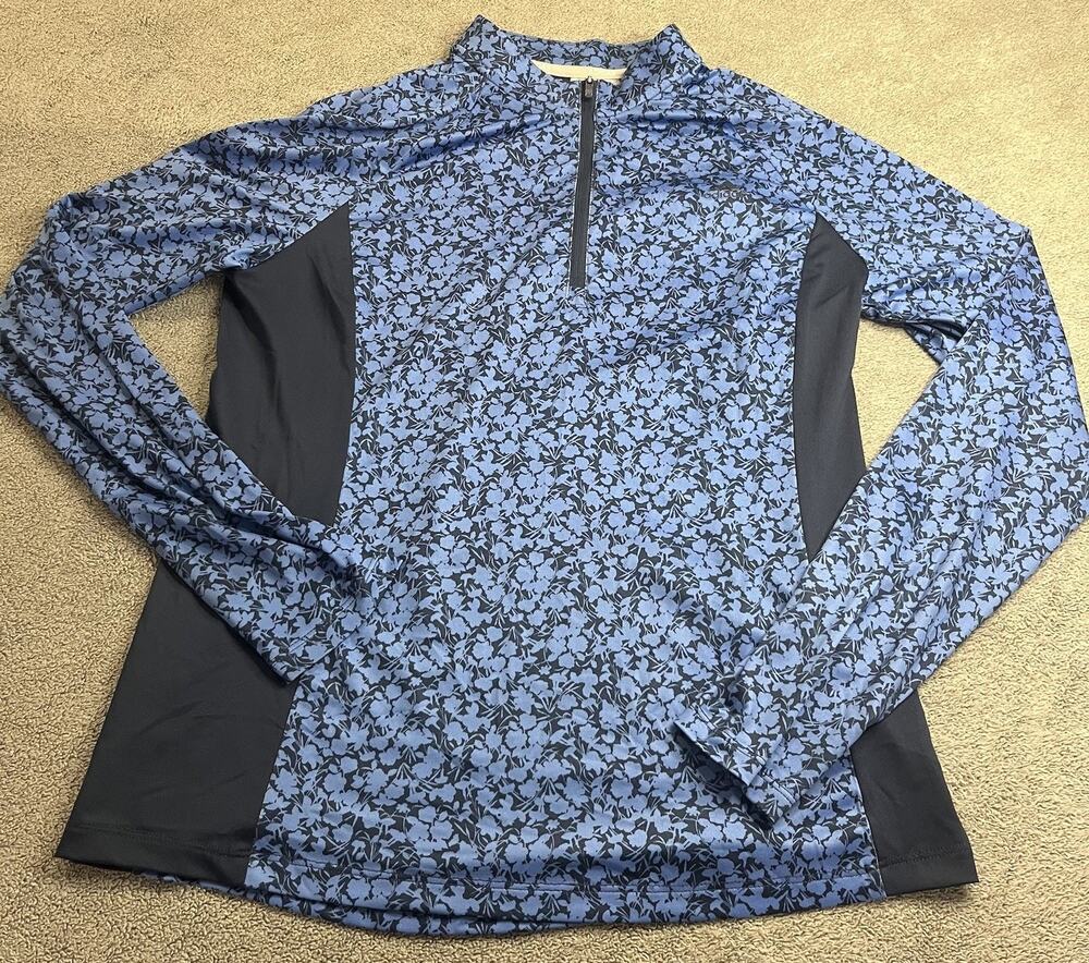 Adidas Golf Women's Ultimate 365 Floral Long Sleeve 1/4 Zip Pullover Jacket M